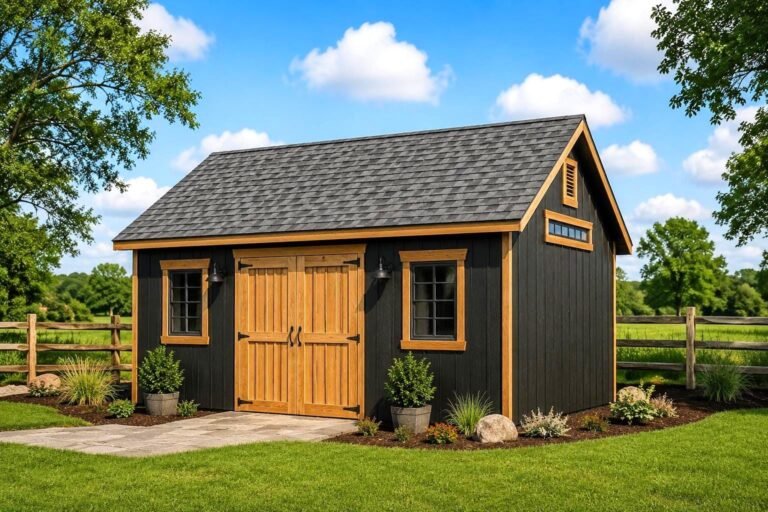 12×16 Garden Shed Plans (PDF) – DIY Storage Shed Blueprints with Materials List