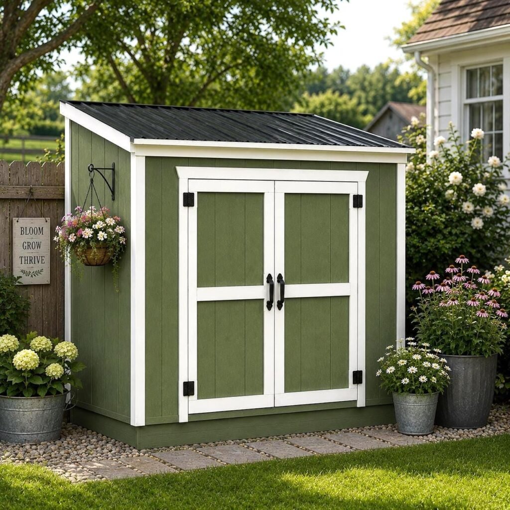 4 x 8 Shed Plans | DIY Small Backyard Storage Shed (PDF Download)