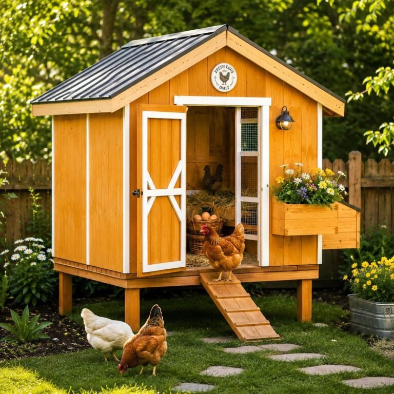 Patio Chicken Coop Build Plans, Easy Poultry House Woodworking Guide (PDF)