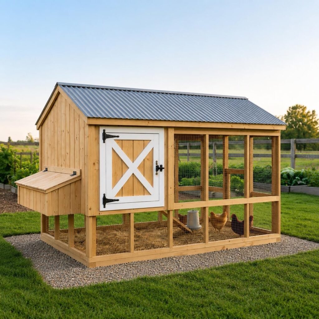Large Chicken Coop Plans | 8×10 Backyard DIY Build (PDF Download)