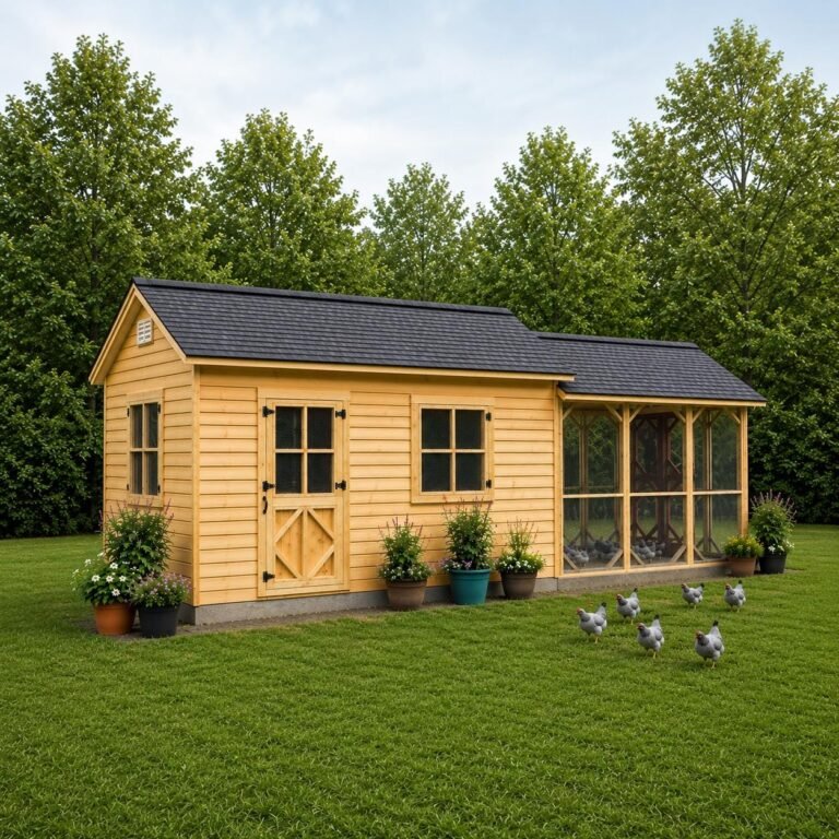 8×18 Walk-In Chicken Coop Plans –Chicken Coop With Run | DIY Poultry Shed Plans | Coop for 10-1
