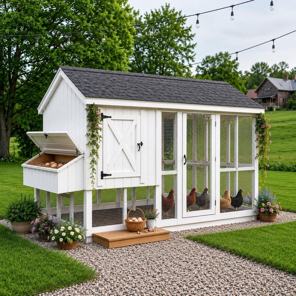 8×10 Chicken Coop Plans | Large Backyard Hen House Woodworking (PDF Download)