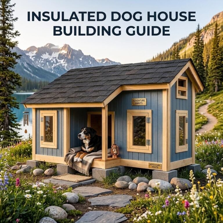 Two Room Dog House Plans, Insulated Outdoor Pet Shelter, Large Wooden Kennel Building Guide PDF